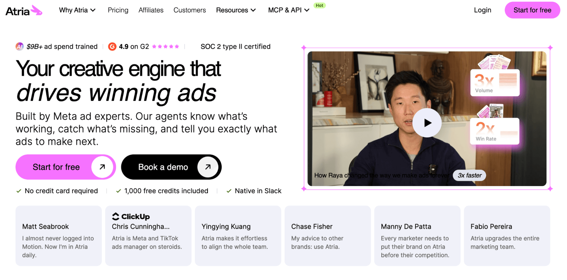 Where AdCreative.ai and Atria fit in the advertising workflow