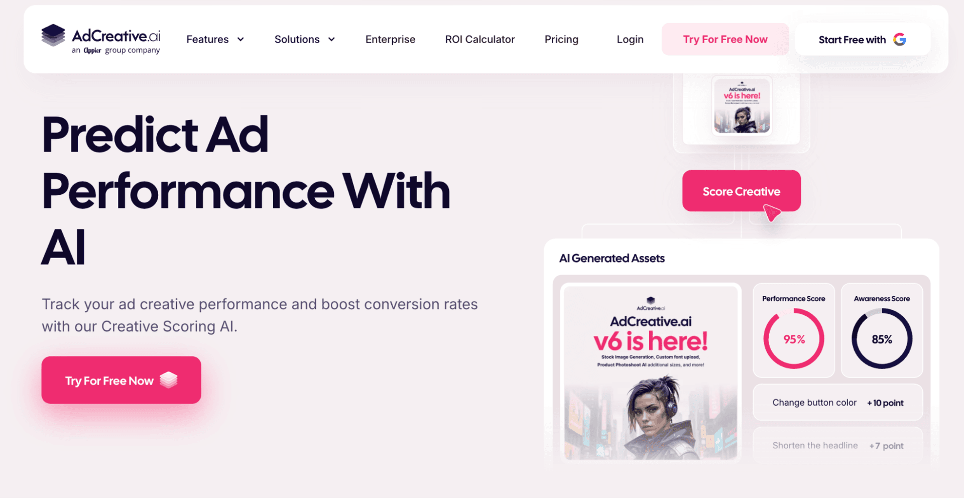 AdCreative.ai official platform page